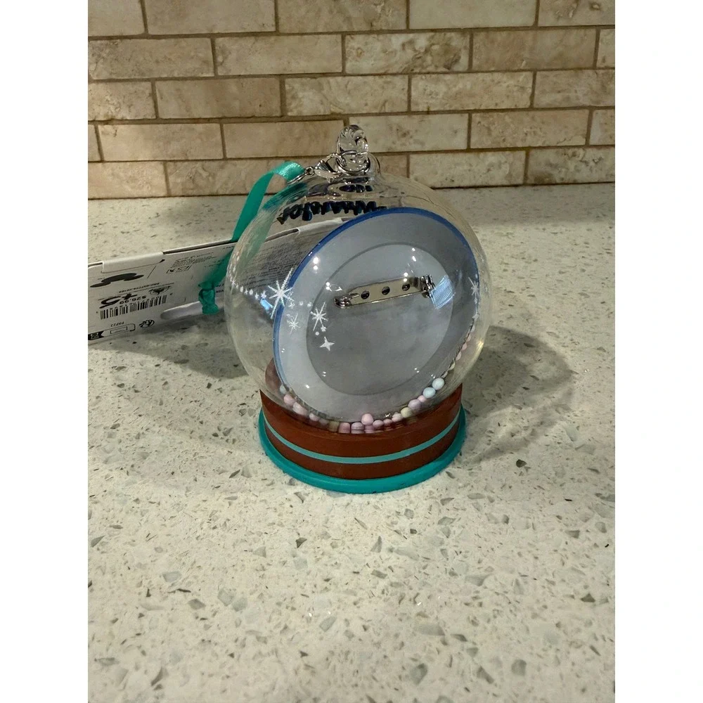 Disney Parks Mickey Mouse 1st Christmas Glass Globe Ornament NWT